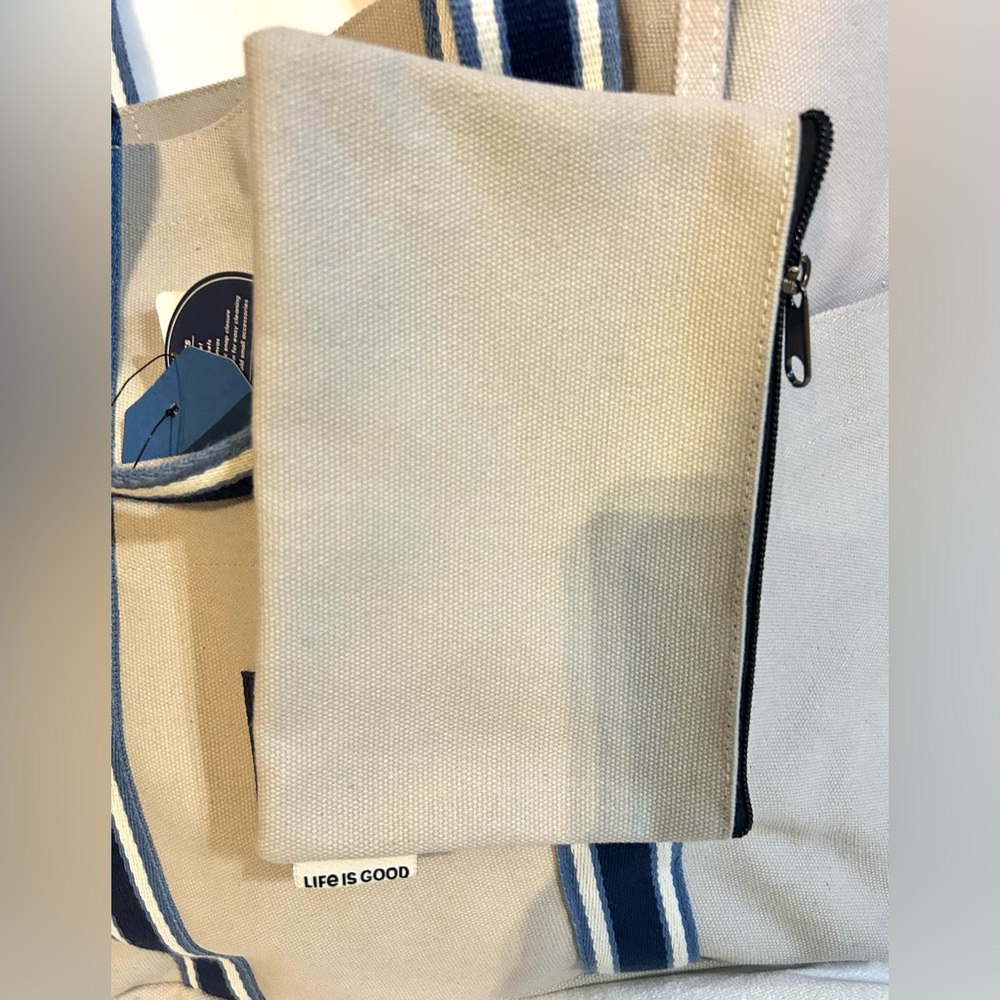 NEW..LIFE IS GOOD brand 4 PIECE SET. Shirt, BUNDLE Hat, Tote and small bag! - Picture 13 of 15